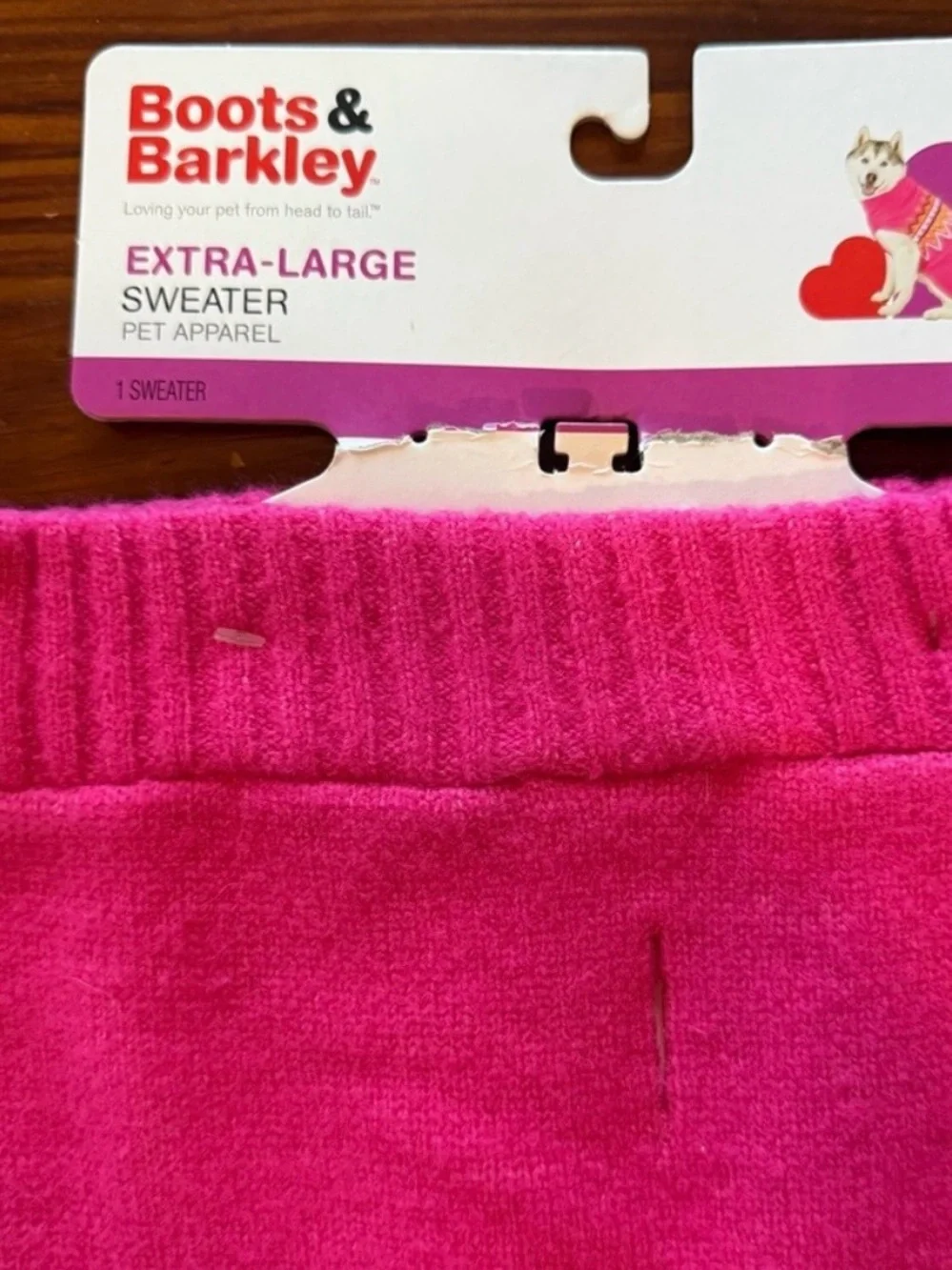 Boots & Barkley XL Dog Sweater Hot Pink Aztec Geometric Knit Pet Apparel